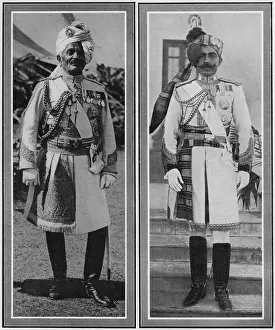 Singh Prints: Indian Maharajahs offering support to Britain in First World
