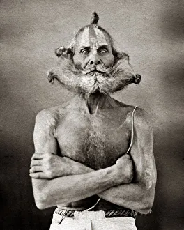 Indian man with specatacular facial hair