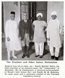 Nationalists Prints: Indian nationalists including Pandit Motilall Nehru