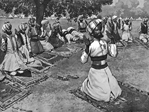 Indian officers praying for recovery of Edward VII, 1902 Indian officers praying for recovery of Edward VII, 1902