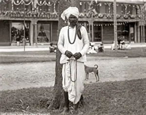 Indian priest, Port of Spain, Trinidad, West Indies, circa 1