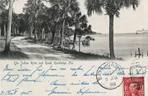 Indian River and road, Rockledge, Florida, USA