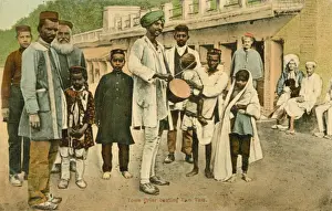 Shouting Prints: Indian Town crier beating his drum