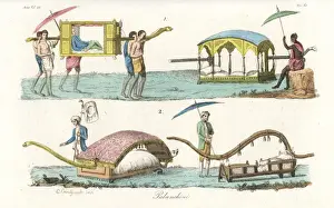 Palanquin Prints: Indian transport: sedan chair or palanquins