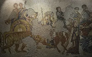 Palma Prints: The Indian Triumph of Bacchus. Roman mosaic panel