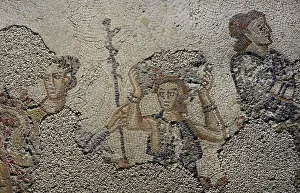 Palma Prints: The Indian Triumph of Bacchus. Roman mosaic panel