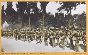 Packs Gallery: Indian Troops in France en route to the front - WWI