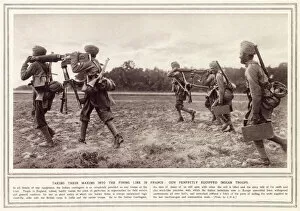 Ammunition Gallery: Indian troops take their Maxim machine guns into the firing line on the Western Front in