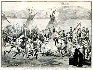 Wigwam Gallery: Indian War Dance at Buffalo Bills Wild West Show