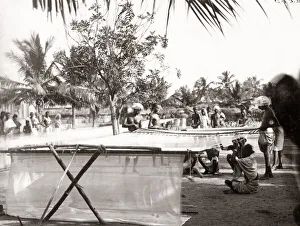 Weavers Prints: Indian weavers at work, India, c. 1880 s