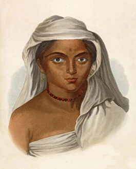 Images Dated 6th April 2021: Indian woman of the Tuda tribe. Date: 1855