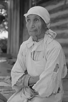 Mcintosh Prints: Indian woman, wife of farmer, McIntosh County, Oklahoma