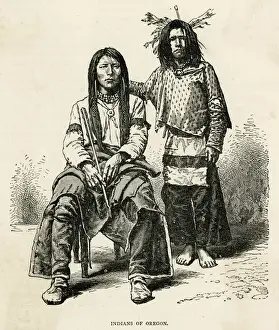 Oregon Prints: Indians of Oregon C1860
