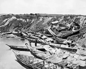Canoes Prints: Indigenous canoes, Vancouver Island