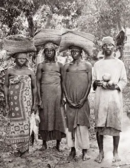 Indigenous group with paniers, Madagascar