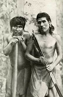 Images Dated 31st July 2018: Two indigenous hunters, Brazil