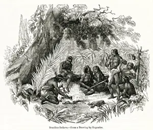 Brazil Prints: Indigenous people of Brazil, South America