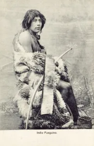 Aborigines Gallery: Indigenous Selk nam Indian, Punta Arenas, Patagonia, Chile