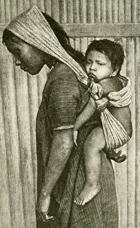 Images Dated 31st July 2018: Indigenous woman and baby, Brazil
