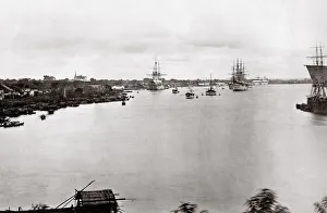 Indochina Vietnam harbour at Saigon Ho Chi Minh City