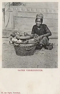 Seller Prints: Indonesia, Java - Street Satay Vendor