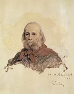 Risorgimento Gallery: INDUNO, Girolamo (1825-1890). Portrait of Giuseppe