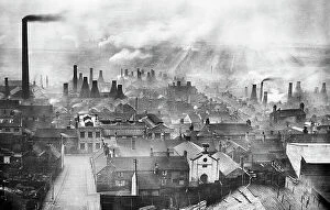 Revolution Collection: Industrial panorama, Hanley, Stoke on Trent, early 1900s