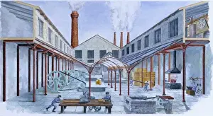 Pulley Prints: Industrial Revolution (19th c. ). Factiry powered