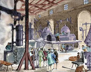 Industrial Revolution. London. Interior of an English factor