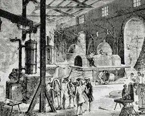 Economic Prints: Industrial Revolution. London. Interior of an English factor