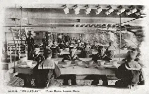 Wellesley Prints: Industrial School Training Ship HMS Wellesley - Mess Room