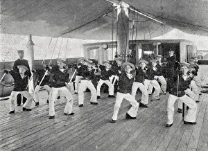 Cutlass Prints: Industrial Training Ship Shaftesbury - Cutlass Drill