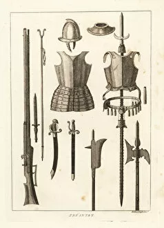 Lance Collection: Infantry armour and weapons, 17th century