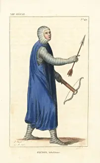 12thcentury Prints: Infantry crossbowman, 12th century