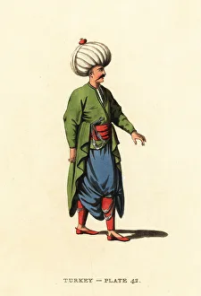 Regency Era Prints: Inferior officer in the Janissaries, Ottoman Empire