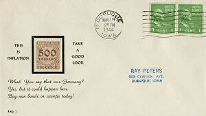 Stamps Collection: This is Inflation, WW2 American War Bonds postal cover