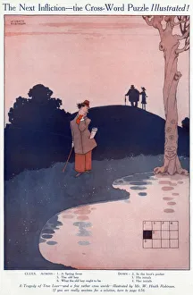 Heath Robinson Humour Gallery: The Next Infliction - the Cross-Word Puzzle Illustrated by W