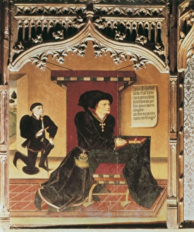Santillana Collection: INGLɓ, Jorge (15th c.). Altarpiece of the Angels