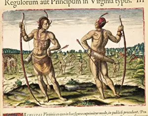 Historique Prints: Inhabitants of Virginia. lIlustration by Th鯤ore
