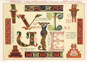 Typography Prints: Initial letters and borders from documents of the Carolingian dy