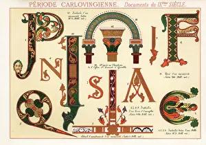 Typography Prints: Initial letters, borders, frames and capitals from documents of