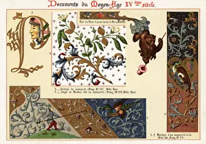 Franc Prints: Initials, borders, and design elements from illuminated manuscri