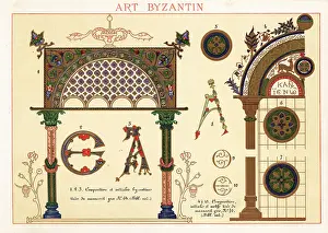 Typography Prints: Initials, , motifs and architectural elements from Byzantine art