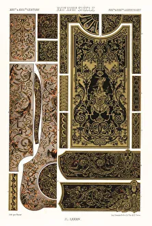 Racinet Prints: Inlaid work, Boulle, 17th and 18th centuries