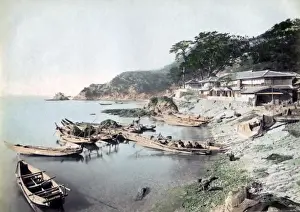 Inland Prints: Inland sea Wakayama, Japan circa 1880s. Date: circa 1880s