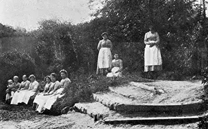 Institution Prints: Inmates in grounds, Inebriates Reformatory, Lewes, Sussex