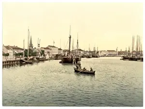 Pommeraina Prints: Inner harbor, Swinemunde, Pommeraina, Germany (i. e. Swinouj