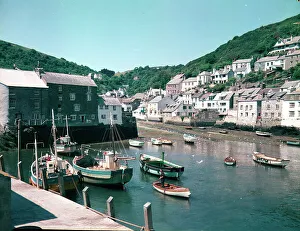 Polperro Prints: The inner harbour, Polperro