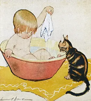 Curiosity Prints: Inquisitive Pussy! by Muriel Dawson