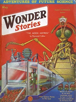 Images Dated 13th July 2011: Insect God, Wonder Stories Scifi Magazine Cover